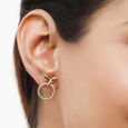 14KT Yellow Gold Sprout Knocker Drop Earrings,,hi-res view 1