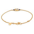 14KT Yellow White Gold Concentric Design Evil Eye Bracelet,,hi-res view 3