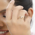 14KT Yellow Gold Infinity Diamond Ring,,hi-res view 3