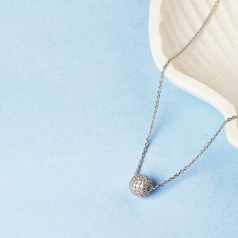 Icy Gem Silver Necklace