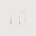 Sleek Radiant Silver Hoop Earrings,,hi-res view 4