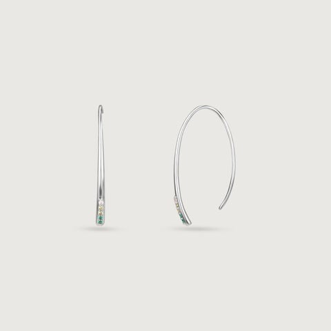 Sleek Radiant Silver Hoop Earrings