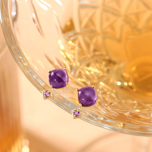 Purple Haze 14KT Amethyst Stud Earrings,,hi-res image number null
