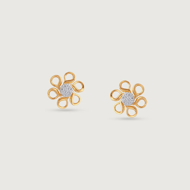 Dancing Daisy Diamond Stud Earrings,,hi-res image number null