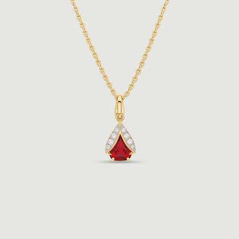 Auspicious Luminous Pink Garnet Pendant
