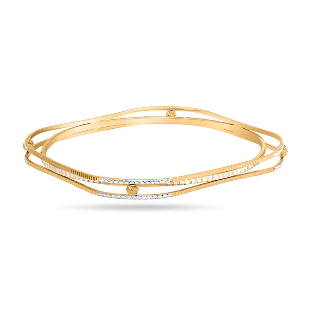18 KT Yellow Gold Link Bangle,,hi-res view 2