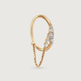 Rivulet Rhapsody 14 Kt Gold & Diamond Finger Ring,,hi-res view 2