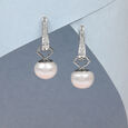Radiant Poise Silver Hoop Earrings,,hi-res view 1