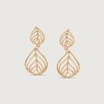 Elegant Flow Gold Drop Earrings,,hi-res view 3