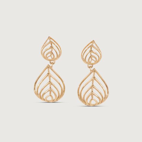 Elegant Flow Gold Drop Earrings
