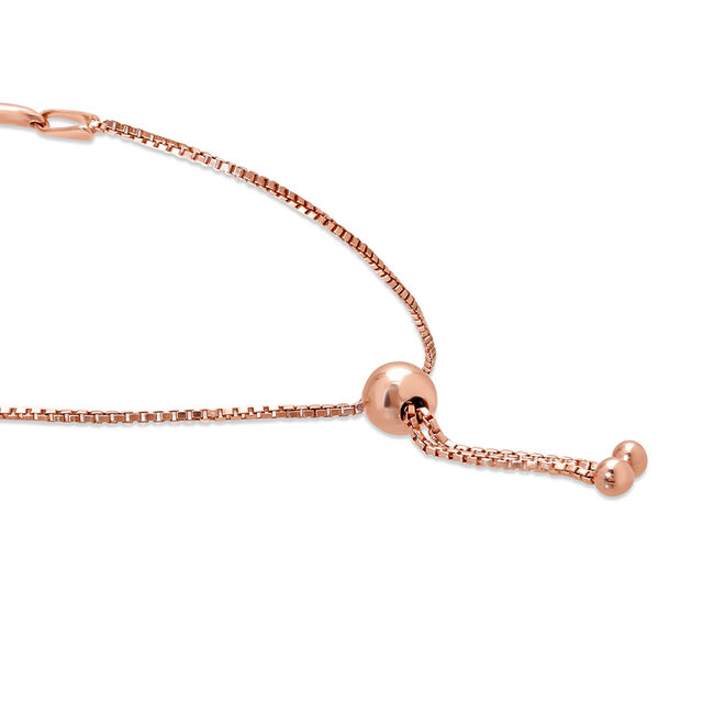 14KT Rose Gold Lovely Heart Diamond Bracelet,,hi-res image number null