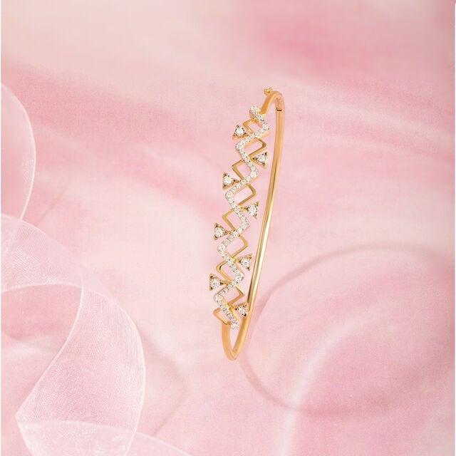 Lippan Sparkle Gold & Diamond Bangle,,hi-res image number null