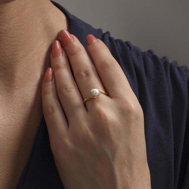 Wave Glow Pearl Ring,,hi-res image number null