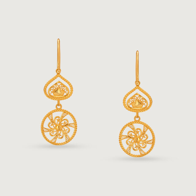 Eternal Heirlooms 22KT Gold Drop Earrings,,hi-res image number null