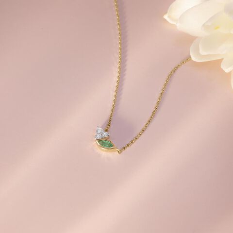 Verdant Whisper Diamond Necklace