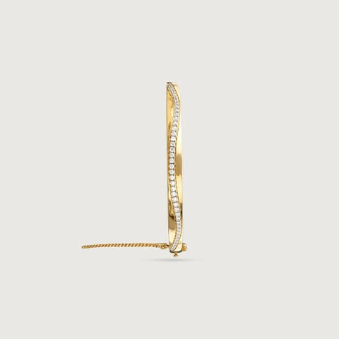 Sleek Curve Gold Bangle