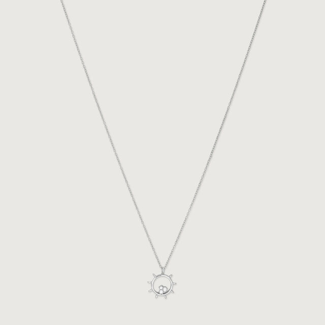 Radiant Halo Silver Necklace,,hi-res image number null