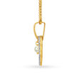 14KT Yellow Gold Diamond Pendant,,hi-res view 2