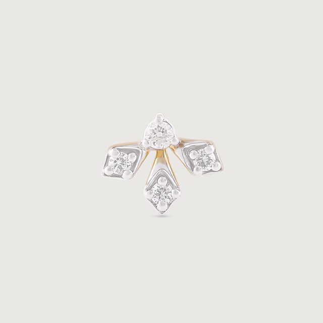 Lippan Twinkle Gold & Diamond Nose Pin,,hi-res image number null