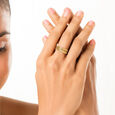 14KT Yellow Gold Power Band Finger Ring,,hi-res view 4