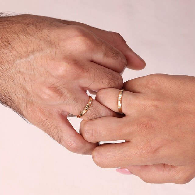 Solidarity Band 18KT Gold Couple Ring-Single Piece,,hi-res image number null