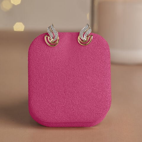 Luminous Flowing Diamond Stud Earrings