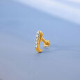 14KT Yellow Gold Diamond Nose Pin,,hi-res view 1