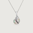 Mother of Pearl Wave Silver Pendant,,hi-res view 2