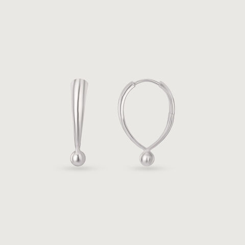 Playful Sculpted Silver Earrings
