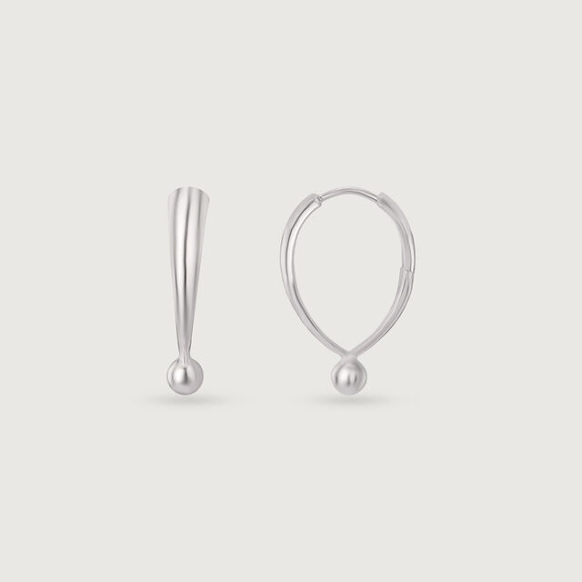 Playful Sculpted Silver Earrings,,hi-res image number null