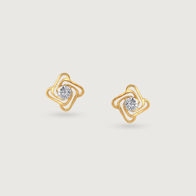 Twisted Glow Diamond Stud Earrings,,hi-res image number null