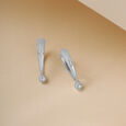 Playful Sculpted Silver Earrings,,hi-res view 1