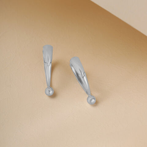 Playful Sculpted Silver Earrings
