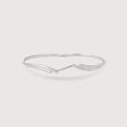 Sleek Swirl Silver Bangle,,hi-res view 5