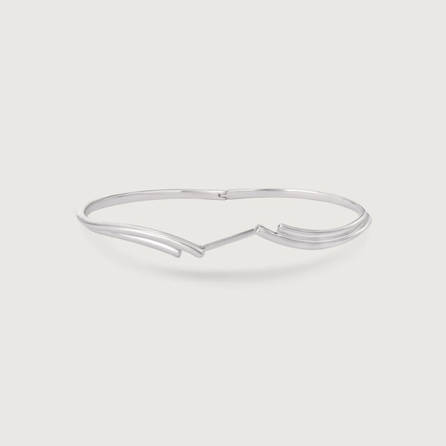 Sleek Swirl Silver Bangle,,hi-res image number null