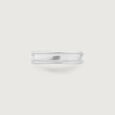 Geometric Edge Silver Ring,,hi-res view 4