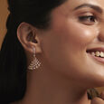 Radiant Cascading Diamond Jhumka,,hi-res view 2