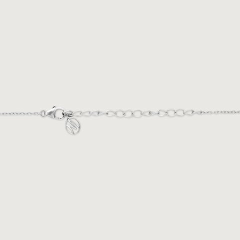 Floral Vine Frame Silver Necklace