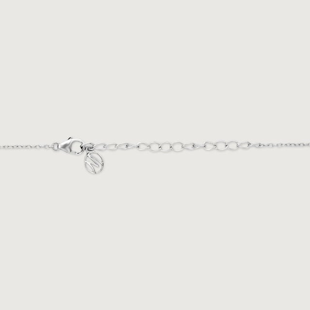 Floral Vine Frame Silver Necklace,,hi-res image number null