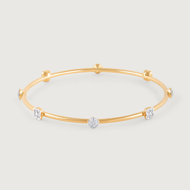 Timeless Shine Gold & Diamond Bangle,,hi-res image number null