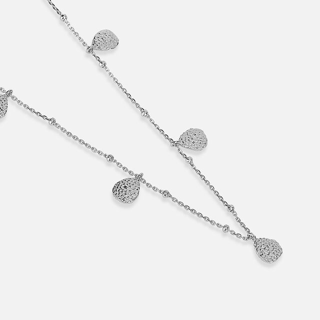 Teardrop Charm Silver Necklace,,hi-res image number null