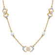 14Kt Yellow Gold Chic Interlock Diamond Necklace,,hi-res view 1