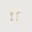 Faceted Balance Diamond Drop Earrings,,hi-res view 3