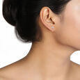 Diamond Spearhead Rose Gold Diamond Stud Earrings,,hi-res view 3