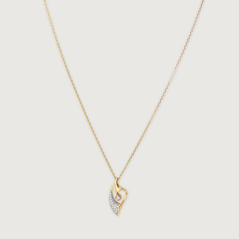 Golden Embrace 14 Kt Gold & Diamond Necklace