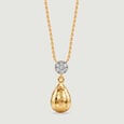 Luminous Textured Diamond Drop Necklace,,hi-res view 4