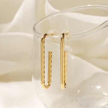 18KT Dawn's Embrace Yellow Gold Hoop Earrings