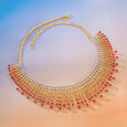 Sunset Spectrum Sapphires & Diamond Necklace,,hi-res view 1