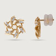 Swirl Gold & Diamond Stud Earrings,,hi-res view 4