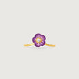 Floral Finesse Amethyst & Diamond Ring,,hi-res view 3